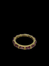 Load image into Gallery viewer, 14K GOLD ETERNITY RING WITH PINK SAPPHIRES
