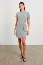 Load image into Gallery viewer, RAILS EDIE DRESS - IVORY NAVY MICRO STRIPE
