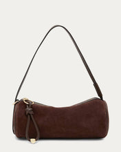 Load image into Gallery viewer, AIMEE SKIPPER BARREL CONVERTIBLE SHOULDER BAG SUEDE
