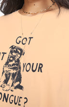 Load image into Gallery viewer, MOTHER THE BOXY GOODIE GOODIE TEE - CAT GOT YOUR TONGUE?
