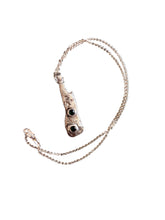 Load image into Gallery viewer, JW STERLING SILVER &amp; GREEN EMERALDS PENDANT  - 18"
