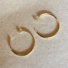 Load image into Gallery viewer, CAMPFIRE COUTURE 18K GOLD FILLED HOLLOW C HOOP EARRINGS
