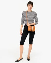 Load image into Gallery viewer, CLARE V. MIDI SAC PURSE - NATURAL WITH STRIPES
