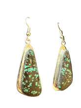 Load image into Gallery viewer, JW STERLING SILVER ARIZONA TURQUOISE DANGLE EARRINGS
