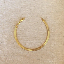 Load image into Gallery viewer, CAMPFIRE COUTURE 18K GOLD FILLED HERRINGBONE BRACELET 7”
