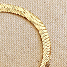 Load image into Gallery viewer, CAMPFIRE COUTURE 18K GOLD FILLED HERRINGBONE BRACELET 7”
