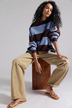 Load image into Gallery viewer, FREE PEOPLE CLASSIC STRIPED OVERSIZED CREWNECK
