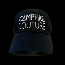 Load image into Gallery viewer, CAMPFIRE COUTURE DAD HAT - BLACK
