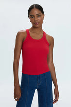 Load image into Gallery viewer, PISTOLA CHRISTY CURVED HEM TANK TOP - RUBY
