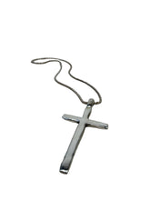 Load image into Gallery viewer, JW STERLING SILVER LARGE HAND CASTE CROSS  - 19”
