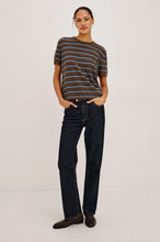 Load image into Gallery viewer, RAILS COTTON CASHMERE SHORT SLEEVE TEE - MOCHA STRIPE
