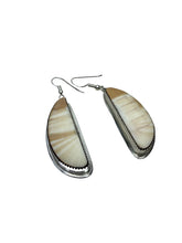 Load image into Gallery viewer, JW STERLING SILVER WALRUS TUSK DROP EARRINGS

