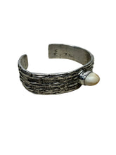 Load image into Gallery viewer, JW STERLING SILVER ELK IVORY TEXTURED CUFF BRACELET
