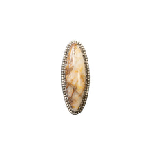 Load image into Gallery viewer, Ring with a stone and beaded band.
