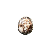 Load image into Gallery viewer, Silver ring with a large stone.
