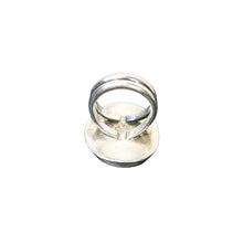 Load image into Gallery viewer, Silver ring with a unique design.
