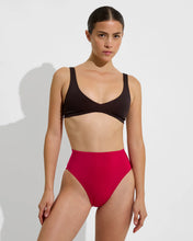 Load image into Gallery viewer, LEFT ON FRIDAY SWIM HI HI BOTTOM - PEPPER (CERISE)
