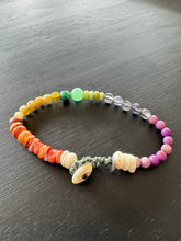 Load image into Gallery viewer, RAINBOW BEADED GEMSTONE BRACELET 7”
