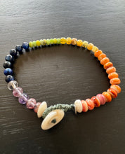 Load image into Gallery viewer, RAINBOW MULTICOLORED BEADED BRACELET 7.75”
