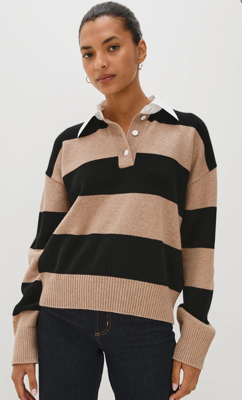 RAILS PACTON SWEATER - OATMEAL & BLACK