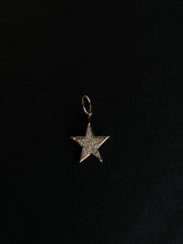 Load image into Gallery viewer, 14K GOLD CHARM, MINI PAVE DIAMOND STAR
