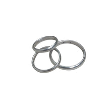 Load image into Gallery viewer, Three thin Sterling silver smooth stacking rings.
