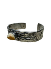 Load image into Gallery viewer, JW STERLING SILVER ELK IVORY TEXTURED CUFF BRACELET
