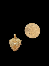 Load image into Gallery viewer, 14K GOLD CHARM, MINI HEART WITH DIAMOND DETAILS PENDANTS
