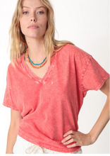 Load image into Gallery viewer, ELECTRIC &amp; ROSE CHASE V-NECK TEE - ACID CHERRY
