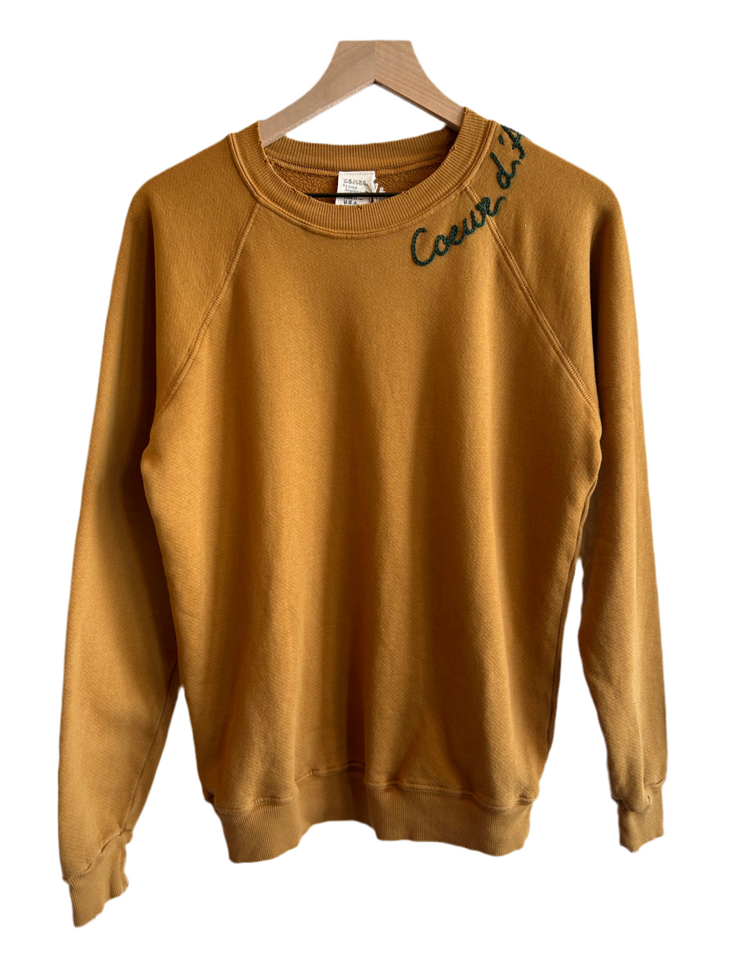 MUSTARD EMBROIDERED CDA SWEATSHIRT