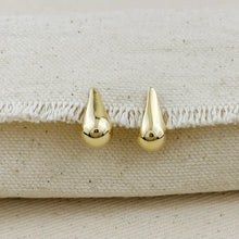 Load image into Gallery viewer, CAMPFIRE COUTURE 18K GOLD FILLED 15MM TEARDROP STUD EARNINGS
