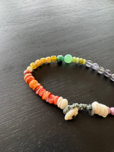 Load image into Gallery viewer, RAINBOW BEADED GEMSTONE BRACELET 7”
