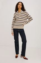 Load image into Gallery viewer, RAILS PAXTON SWEATER - HEATHER OAT STRIPE
