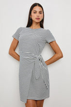 Load image into Gallery viewer, RAILS EDIE DRESS - IVORY NAVY MICRO STRIPE
