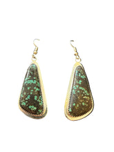 Load image into Gallery viewer, JW STERLING SILVER ARIZONA TURQUOISE DANGLE EARRINGS
