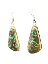 Load image into Gallery viewer, JW STERLING SILVER ARIZONA TURQUOISE DANGLE EARRINGS
