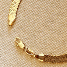 Load image into Gallery viewer, CAMPFIRE COUTURE 18K GOLD FILLED HERRINGBONE BRACELET 7”

