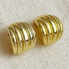 Load image into Gallery viewer, CAMPFIRE COUTURE 18K GOLD FILLED GROOVE C-HOOP
