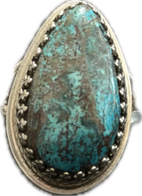 Load image into Gallery viewer, JW STERLING SILVER TURQUOISE TEARDROP RING - 7
