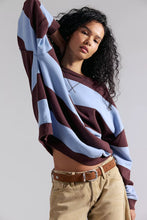Load image into Gallery viewer, FREE PEOPLE CLASSIC STRIPED OVERSIZED CREWNECK
