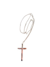Load image into Gallery viewer, JW STERLING SILVER HAMMERED CROSS  - 20"
