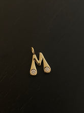 Load image into Gallery viewer, 14K GOLD CHARM, DIAMOND INITIAL CHARM
