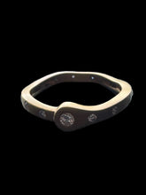 Load image into Gallery viewer, 14K GOLD MATTE STACKER RING WITH NATURAL DIAMONDS
