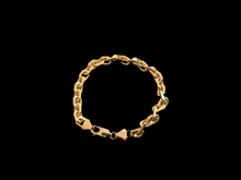 Load image into Gallery viewer, 14K GOLD BRACELET, SOLID HEAVY DIAMOND CUT BIKER LINK
