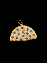 Load image into Gallery viewer, 14K GOLD CHARM, BLUE SAPPHIRE RAINBOW ￼
