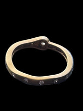Load image into Gallery viewer, 14K GOLD MATTE STACKER RING WITH NATURAL DIAMONDS
