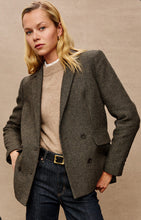 Load image into Gallery viewer, RAILS JAC BLAZER - CAMEL BLACK HERRINGBONE
