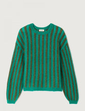 Load image into Gallery viewer, AMERICAN VINTAGE NENYBAY SWEATER STRIPED MINT KHAKI
