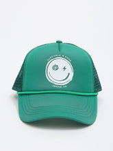 Load image into Gallery viewer, ELECTRIC &amp; ROSE SMILEY FACE TRUCKER HAT
