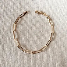 Load image into Gallery viewer, 18K GOLD FILLED CLASSIC PAPERCLIP BRACELET 7”

